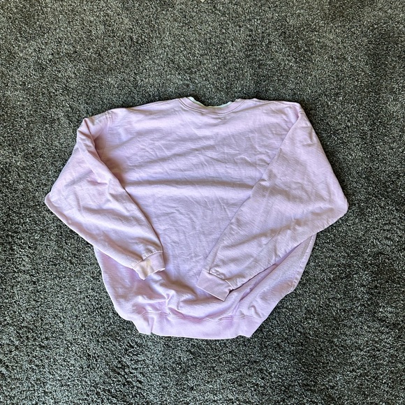 Pink Oversized Double Layered Teddy Puppy Graphic Crewneck Sweatshirt - Picture 2 of 6